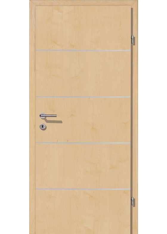 Decora CPL Ahorn Längsmaserung Alu 4 Lisenen quer