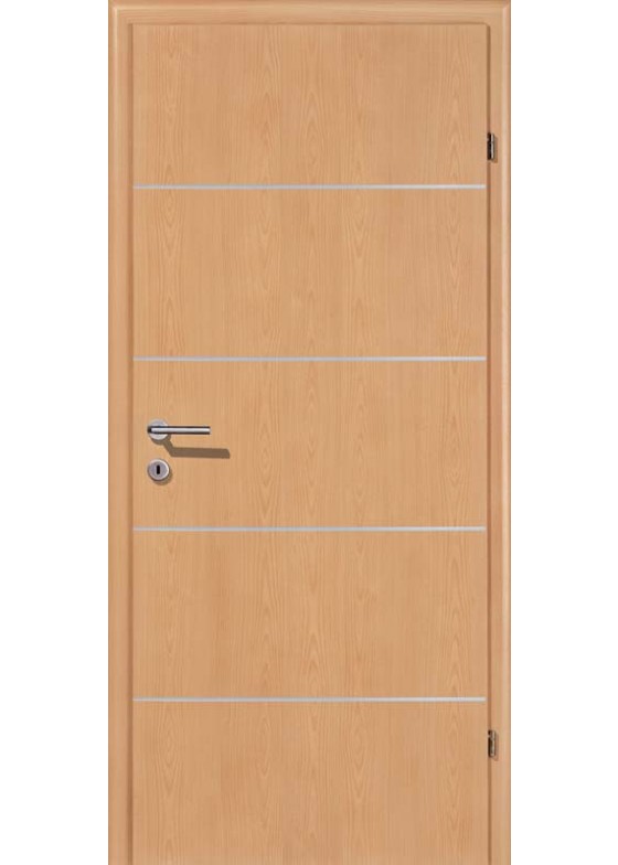 Decora CPL Buche Längsmaserung Alu 4 Lisenen quer
