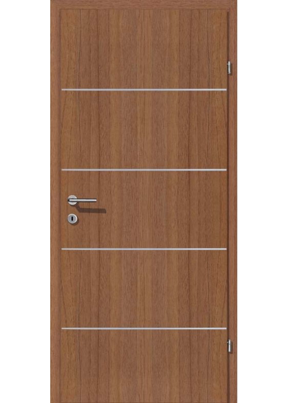 Decora CPL Nuss Längsmaserung Alu 4 Lisenen quer