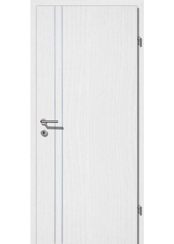 Decora CPL Esche weiß  Alu 2 Lisenen längs