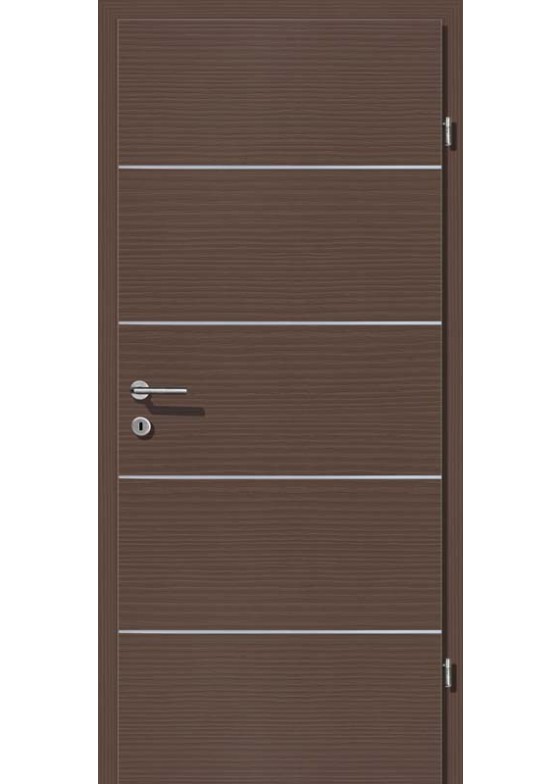 Decora CPL Mocca querstrukturiert Alu 4 Lisenen quer