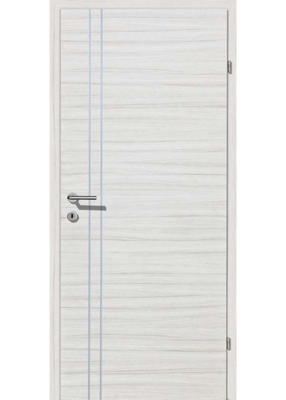 Decora CPL Palisander weiß querstrukturiert Alu 2 Lisenen längs