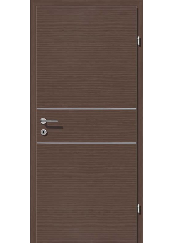 Decora CPL Mocca querstrukturiert Alu 2 Lisenen quer