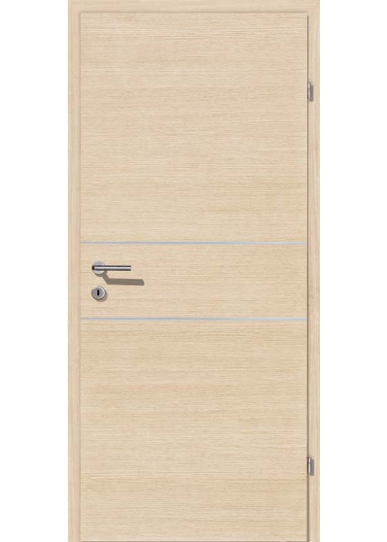 Decora CPL Weißeiche querstrukturiert Alu 2 Lisenen quer