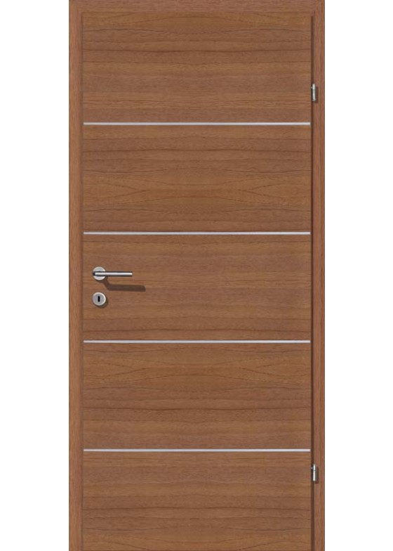 Decora CPL Nuss Quermaserung  Alu 4 Lisenen quer