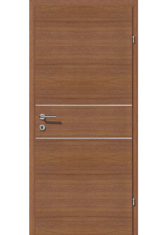 Decora CPL Nuss Quermaserung  Alu 2 Lisenen quer