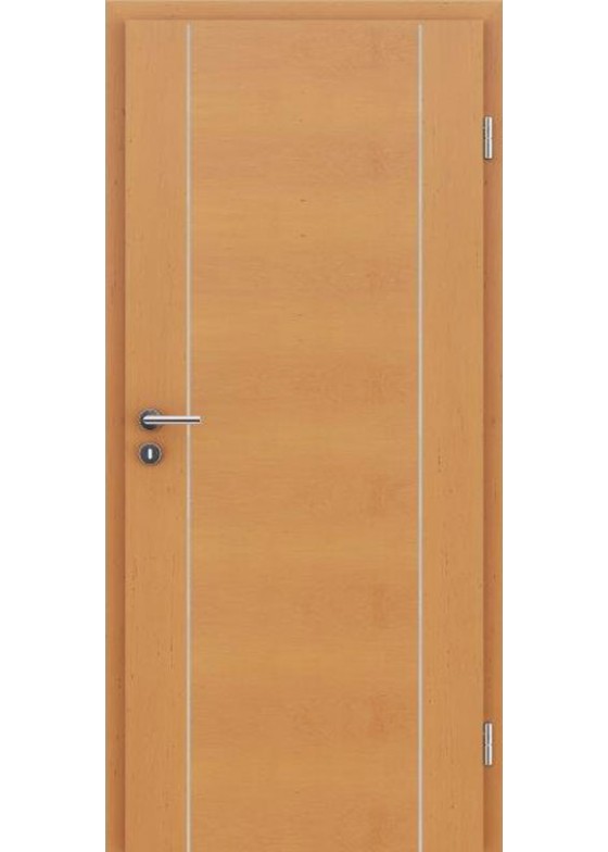 VIVA 01 Erle Streifen Erle längsfurniert Alu 2 Lisenen längs