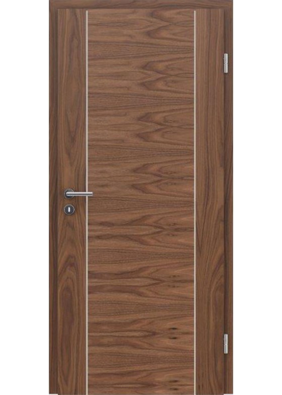 VIVA 01 Nuss Streifen Nuss längs Alu 2 Lisenen längs