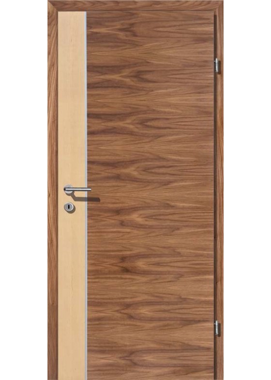 VIVA 05 Nuss Streifen Ahorn querfurniert Alu 1 Lisene längs