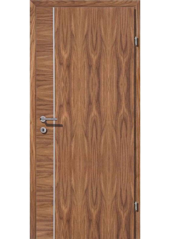 VIVA 05 Nuss Streifen Nuss querfurniert Alu 1 Lisene längs