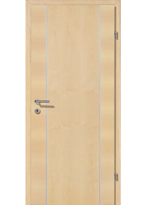 VIVA 08 Ahorn Streifen Ahorn querfurniert Alu 2 Lisenen längs