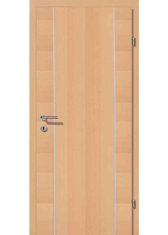 VIVA 08 Buche Streifen Buche querfurniert Alu 2 Lisenen längs