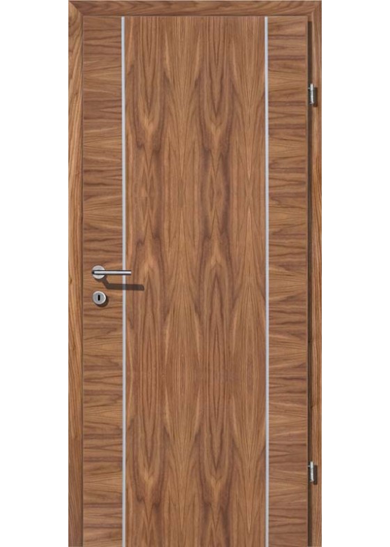 VIVA 08 Nuss Streifen Nuss querfurniert Alu 2 Lisenen längs