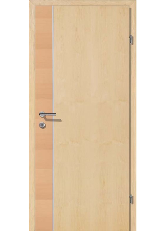 VIVA 05 Ahorn Streifen Buche querfurniert Alu 1 Lisene längs