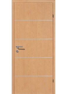 Decora CPL Buche Längsmaserung Alu 4 Lisenen quer