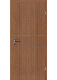 Decora CPL Nuss Längsmaserung Alu 2 Lisenen quer