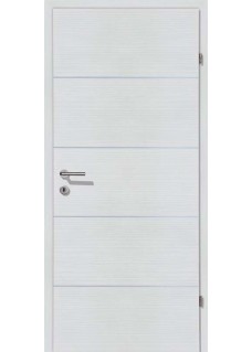 Decora CPL Schneeweiß querstrukturiert Alu 4 Lisenen quer