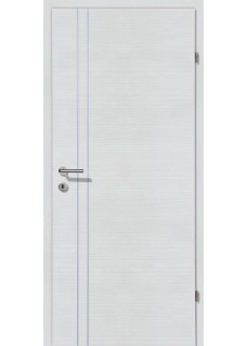 Decora CPL Schneeweiß querstrukturiert Alu 2 Lisenen längs