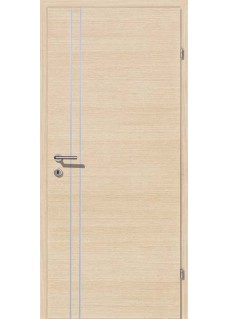 Decora CPL Weißeiche querstrukturiert Alu 2 Lisenen längs