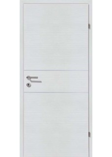 Decora CPL Schneeweiß querstrukturiert Alu 2 Lisenen quer