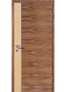 VIVA 05 Nuss Streifen Ahorn querfurniert Alu 1 Lisene längs