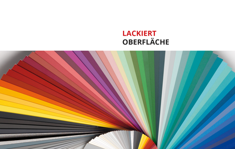 Oberfläche Farblackiert
