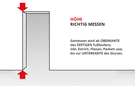 richtig messen Höhe